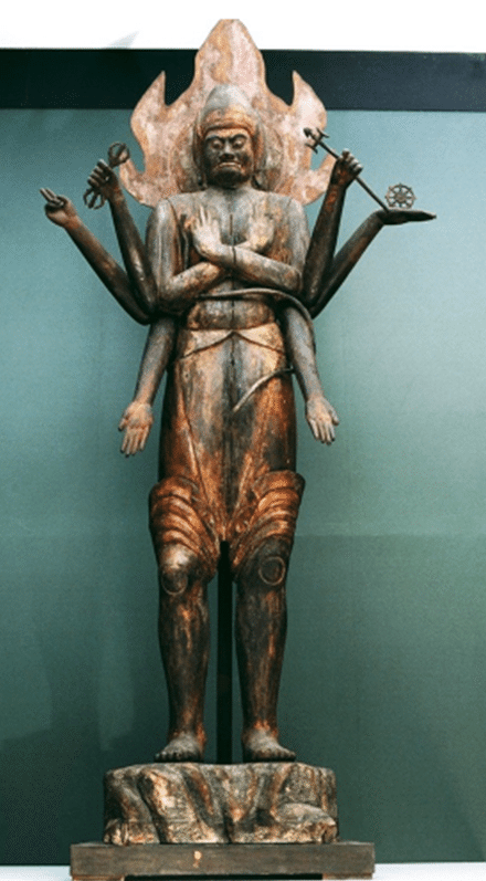 室町期・石仏「高僧・阿羅漢像」屋敷道祖神・屋敷神・最高位聖者・煩悩