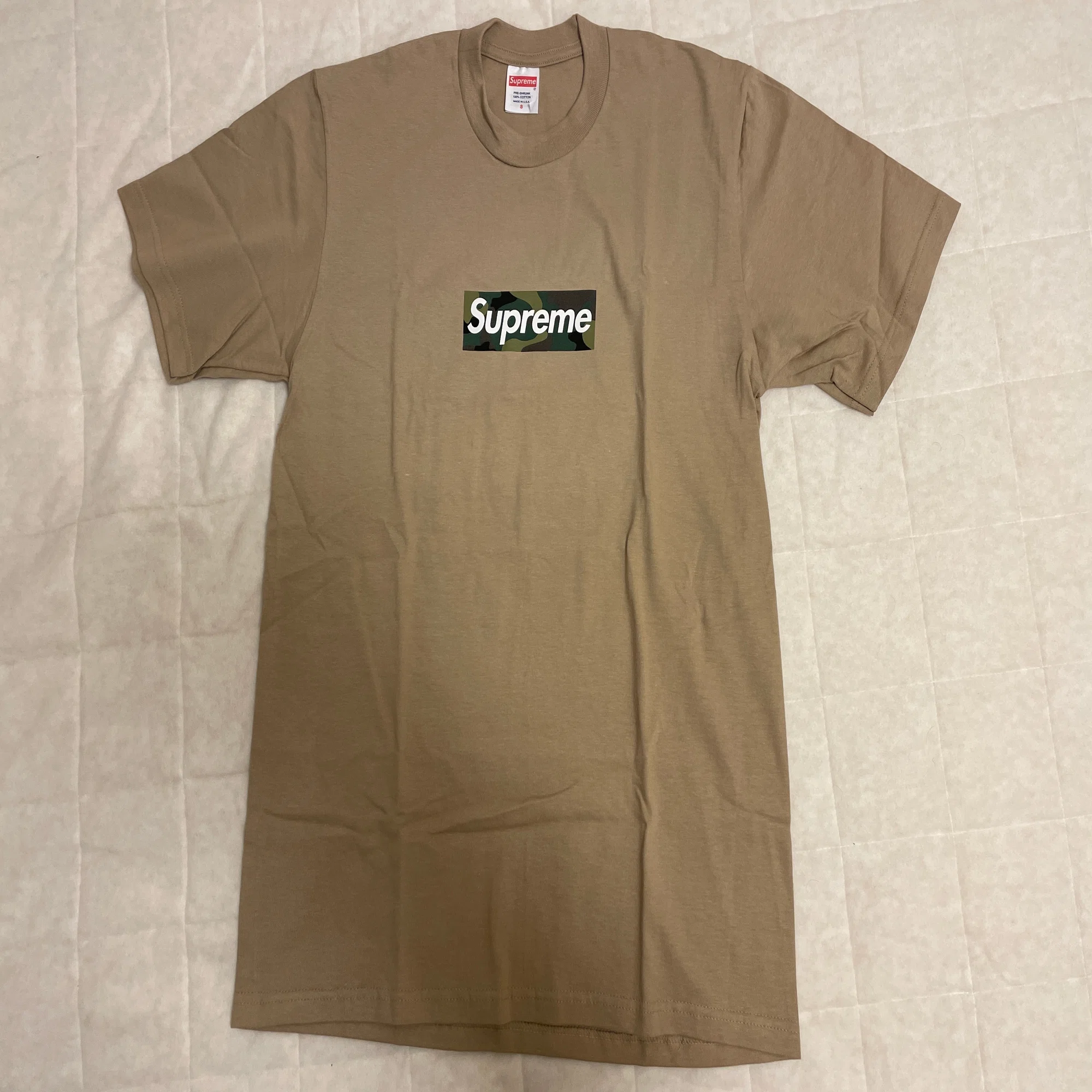 23FW】Supreme box logo tee khaki small｜motopoo