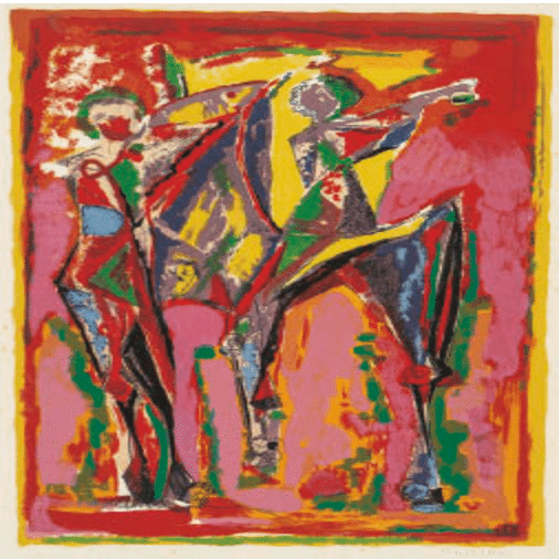 マリノ・マリーニ】 版画 / リトグラフ 「色のイマジネーション」 1979