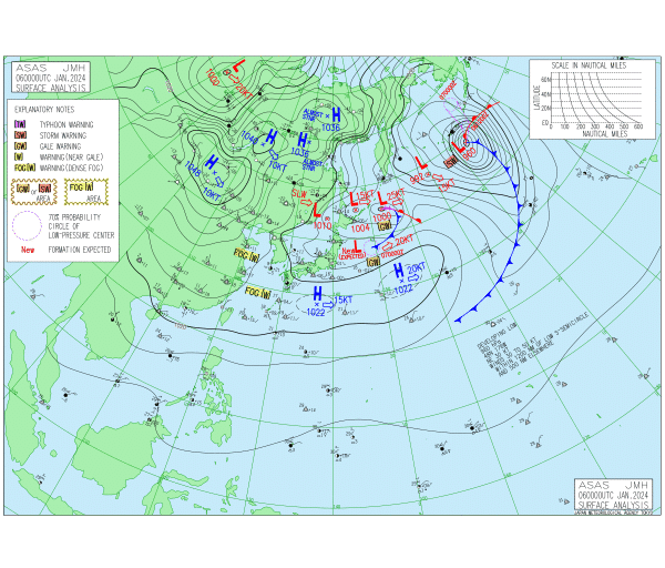 09時の実況天気図