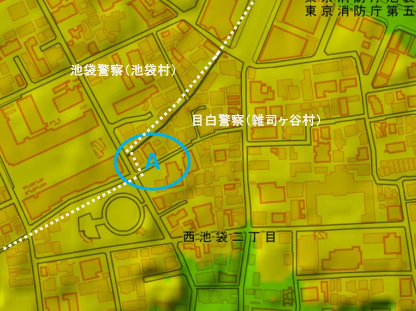 寛永江戸全図（1642年）でみる豊島区周辺（鼠山と安藤下屋敷と上り屋敷 