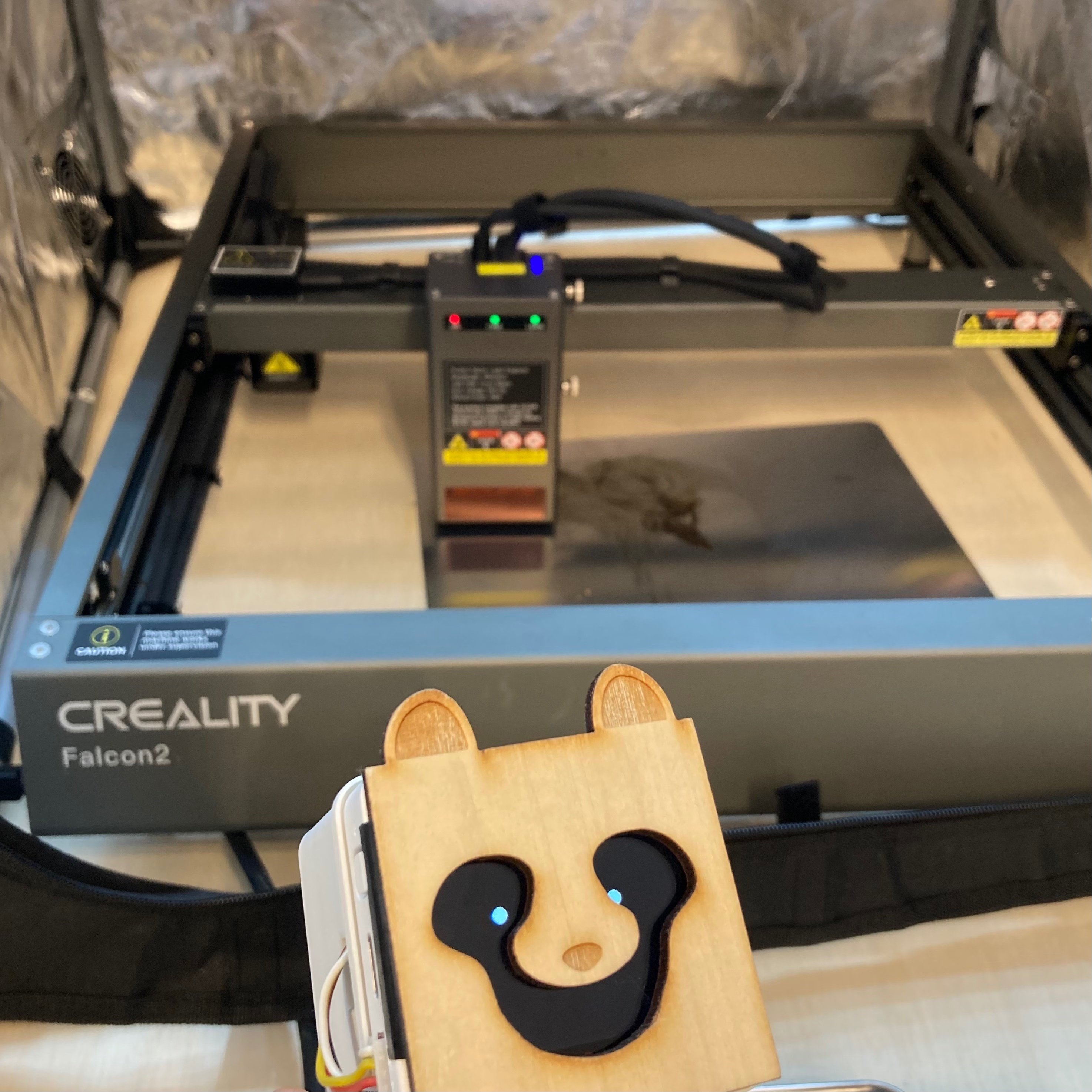 Creality Falcon2 40W レーザー彫刻機の開梱・組立・試運転 @もくはり