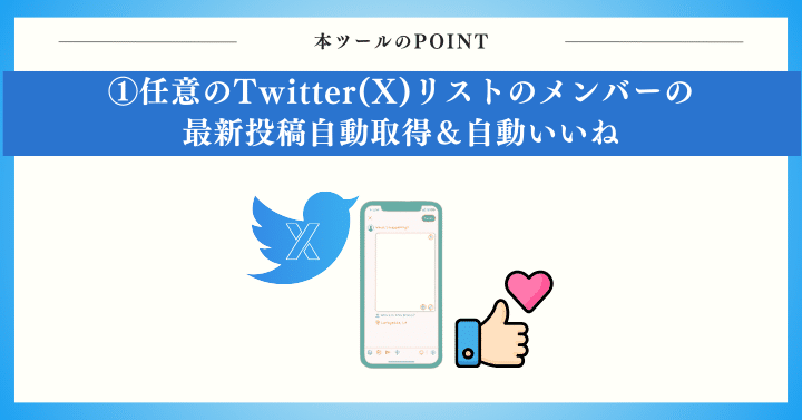 任意のTwitter(X)リストのメンバーの最新投稿自動取得＆自動いいね