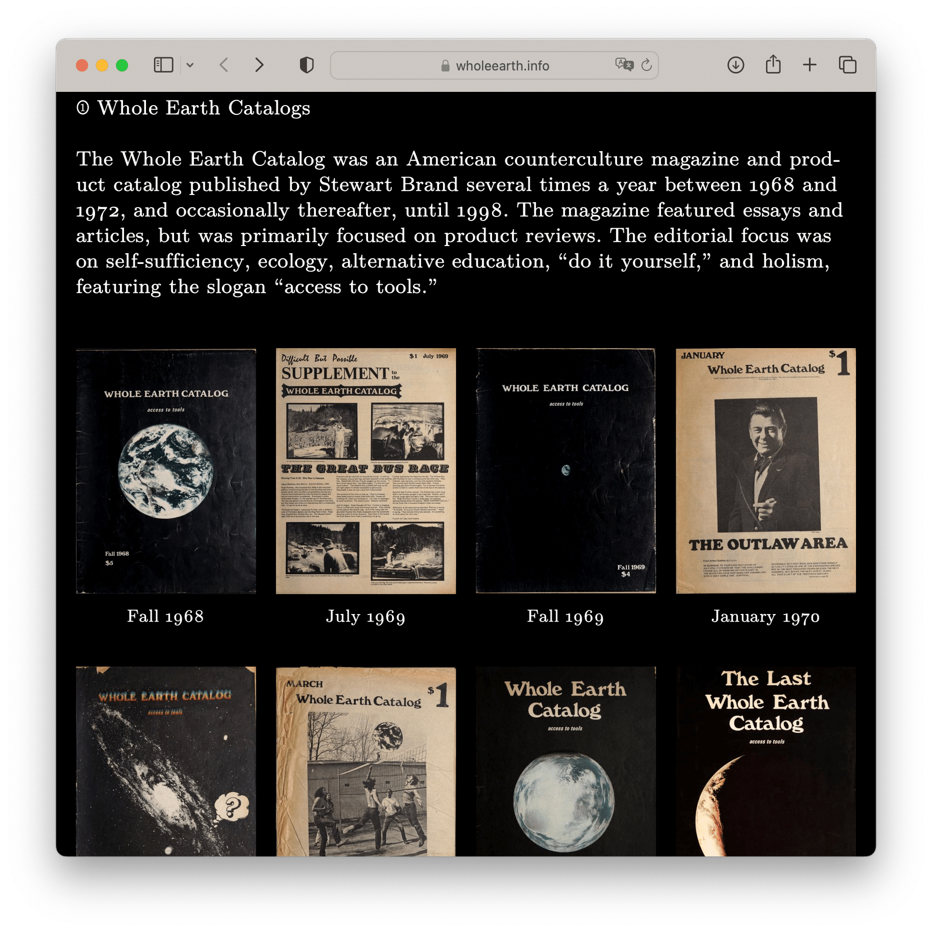 Whole Earth Catalog(全地球カタログ)が無料でダウンロードできる件