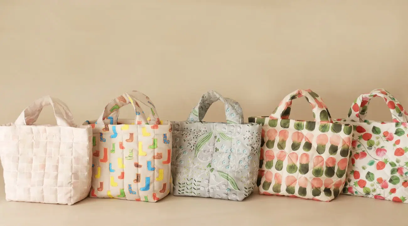 ハンドメイド情報】nunocoto fabric キルティングトートバッグ（柄が