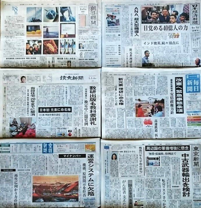 正月新聞広告のマニアックな世界 2016年｜田中裕士