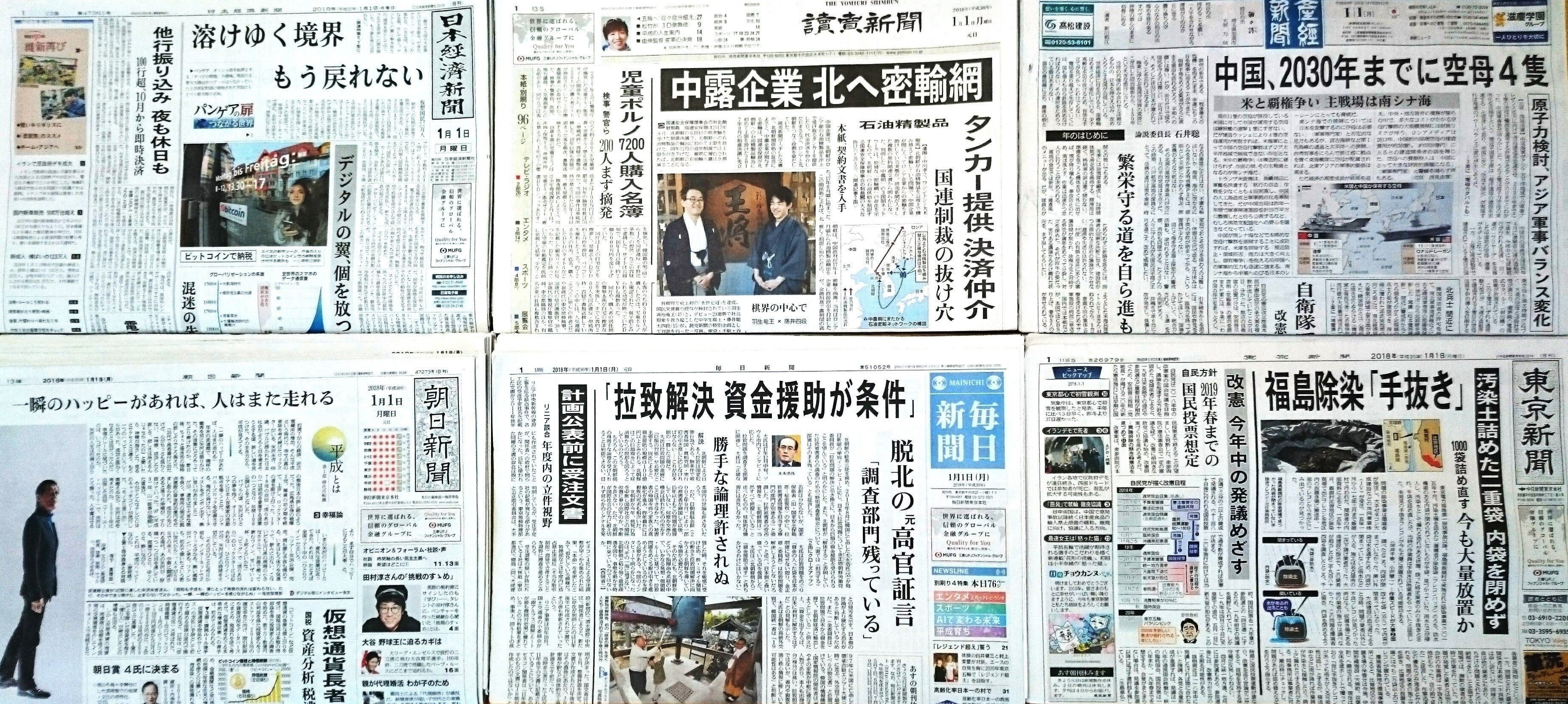 正月新聞広告のマニアックな世界 2018年｜田中裕士