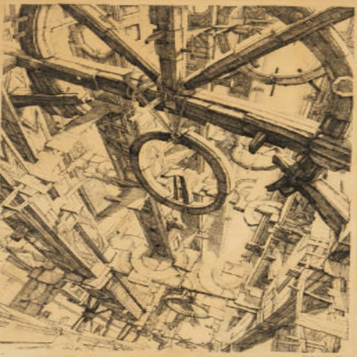 エリック・デマジエール】 版画 / 銅版画 エッチング「車輪」1974年