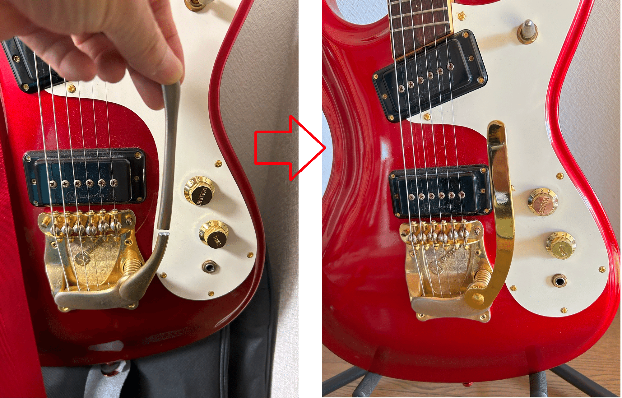 モズライト 台座 父親の黒雲製モズライトと自分の黒雲製モズライトを比較してみた