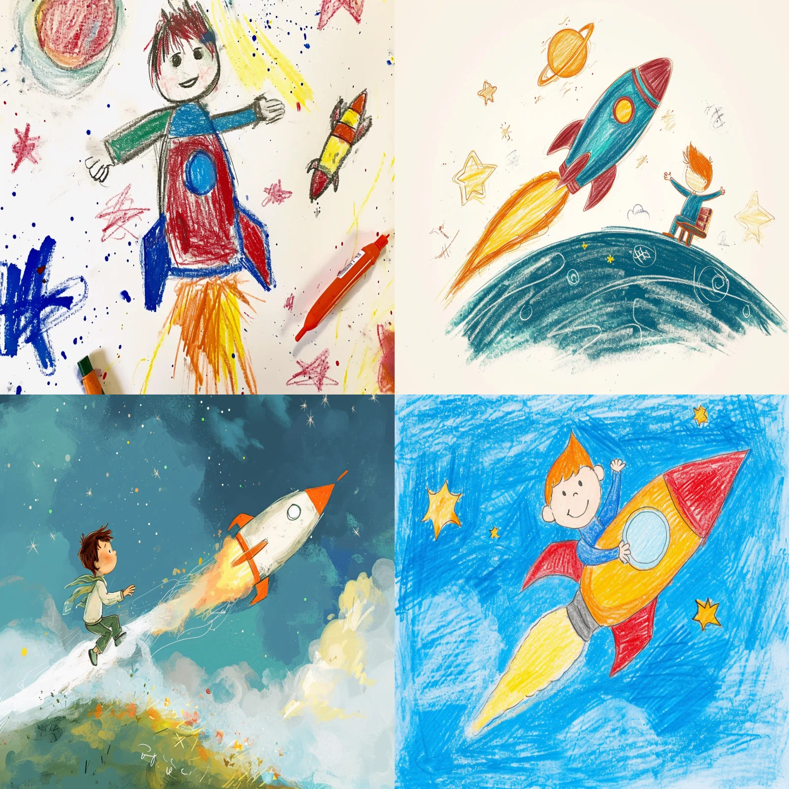 Midjourney：子供が描いた下手くそな絵を描いてみる｜Midjourneyの教科書