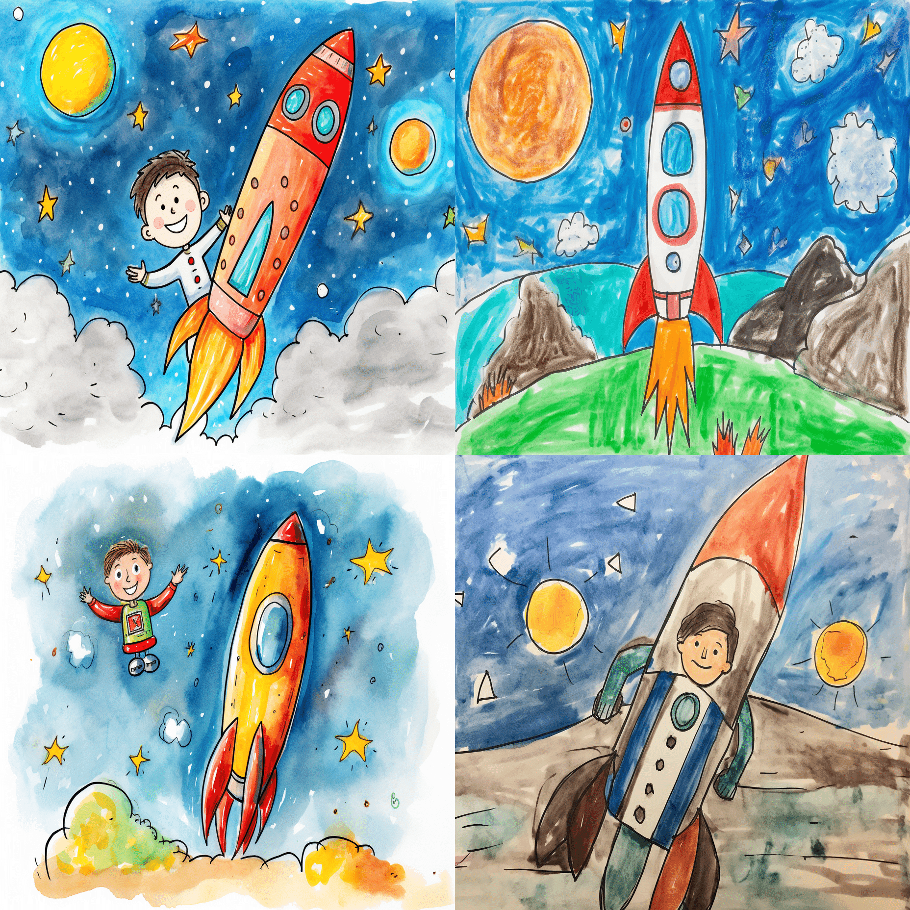 Midjourney：子供が描いた下手くそな絵を描いてみる｜Midjourneyの教科書