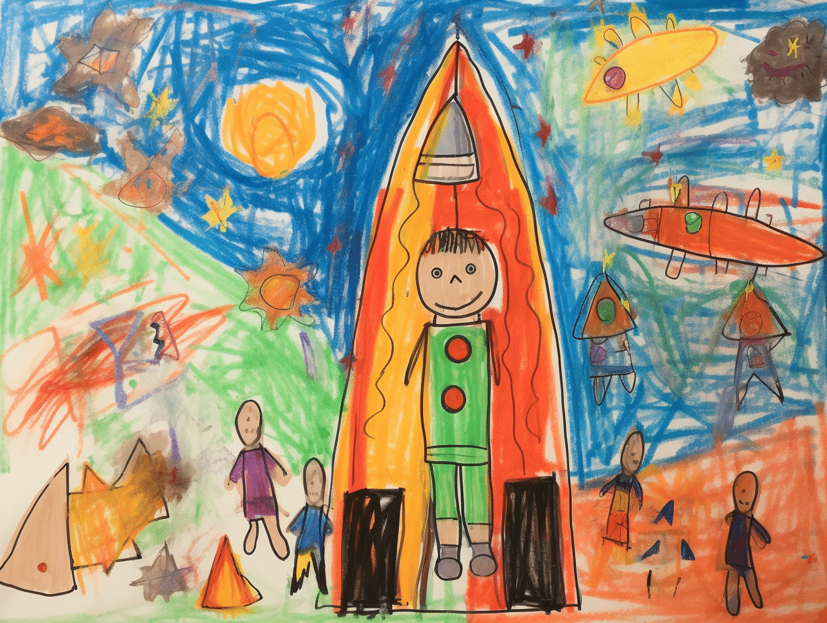 あっ これ大人が描いたやつだ！「子どもが描いた風の絵」警察