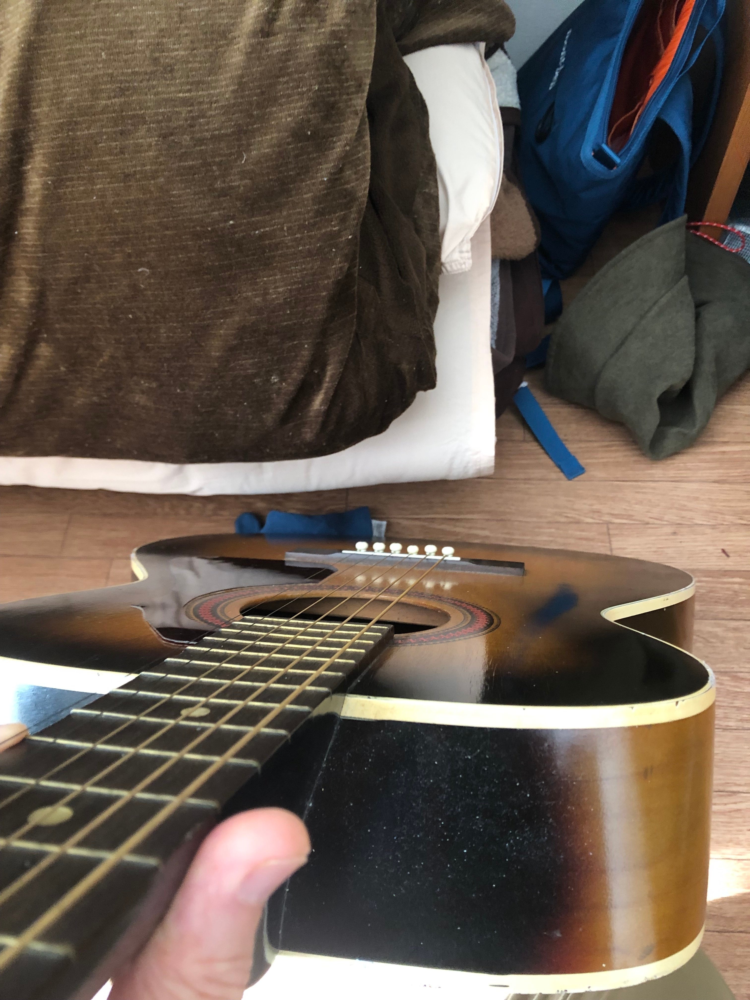 古いアメリカのギターの修復 ステラ・ハーモニー ギター ｜（花鳥風月