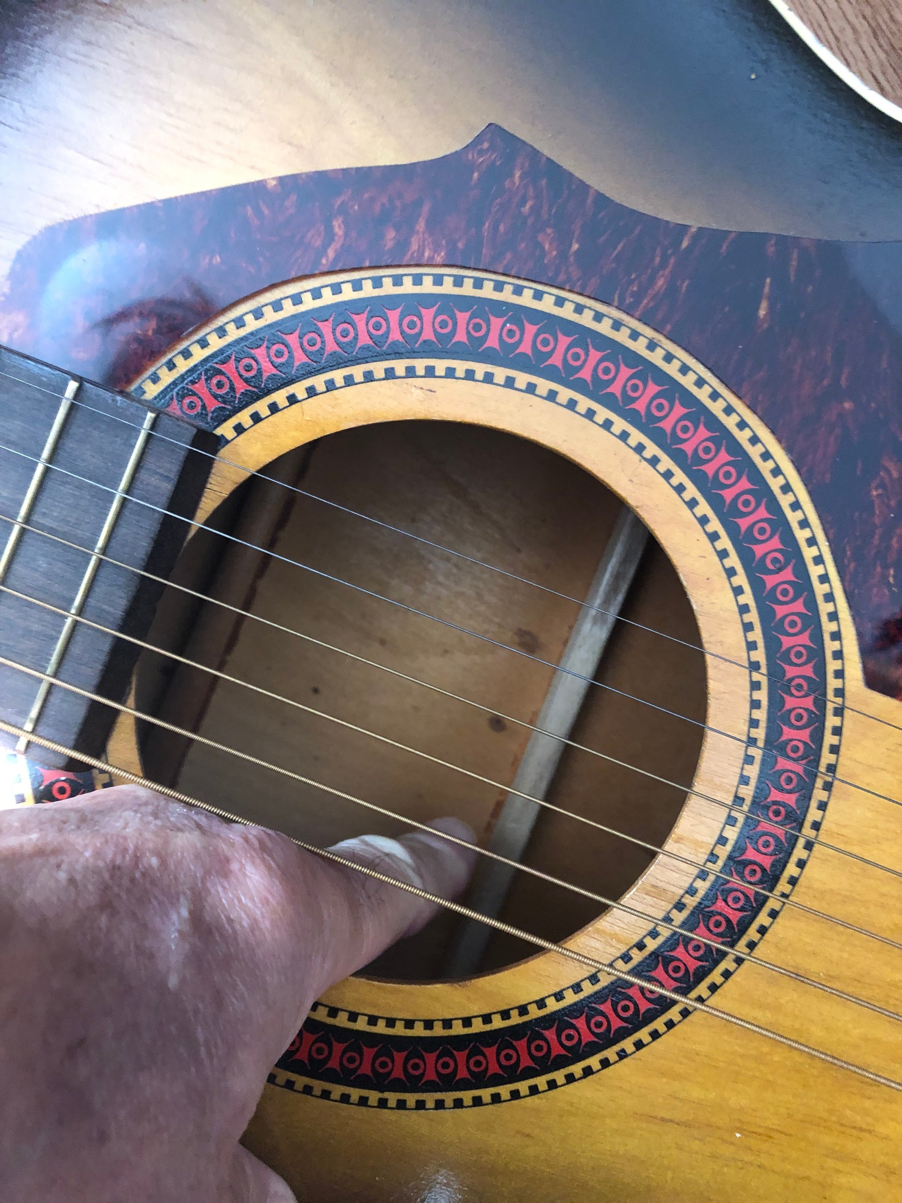 古いアメリカのギターの修復 ステラ・ハーモニー ギター ｜（花鳥風月