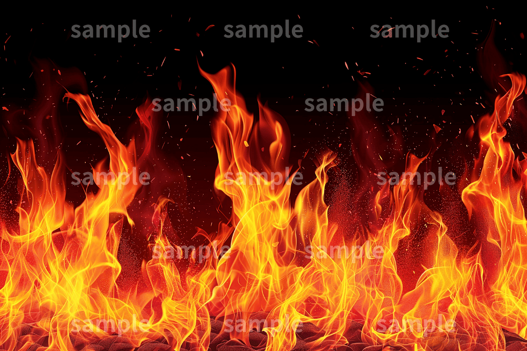 「炎」のフリー素材3枚セット｜サムネイル・バトル（VS）シーン・燃えるイメージ画像に｜FREE