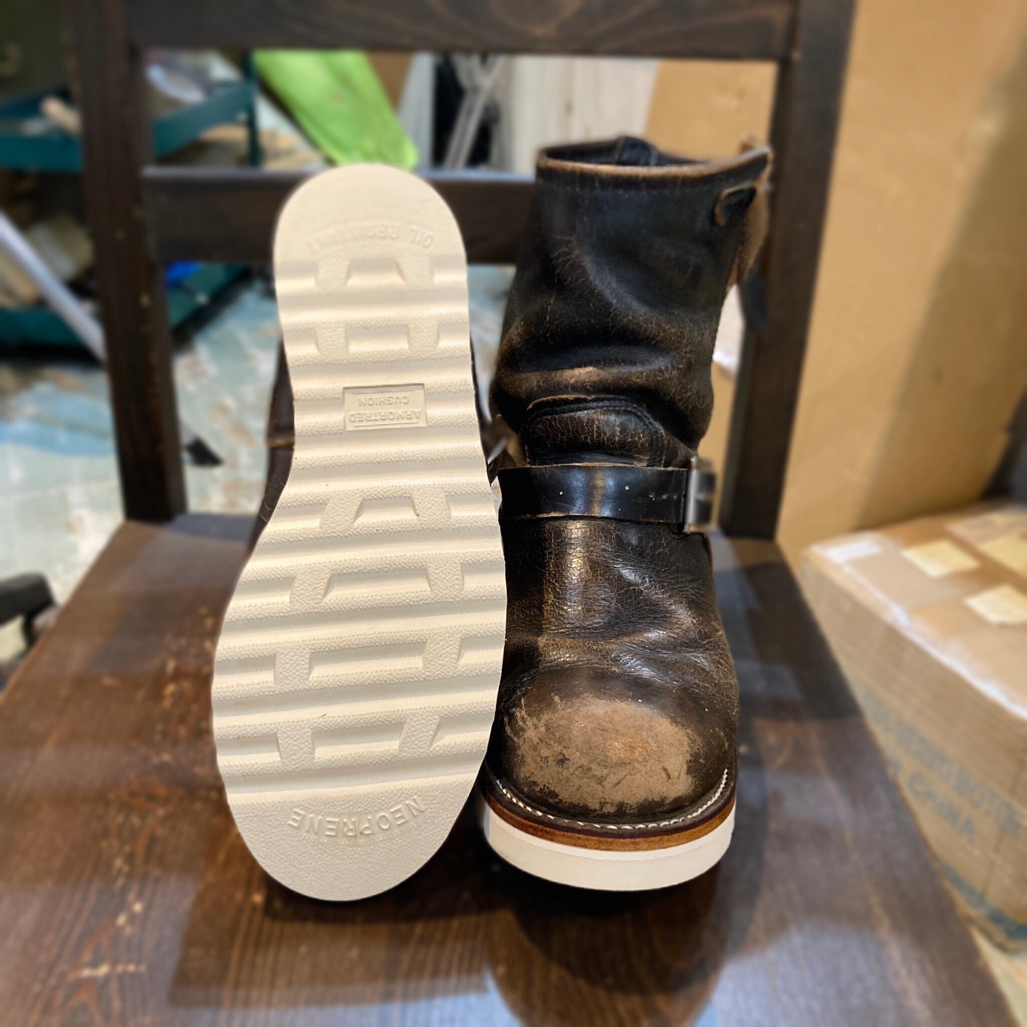 ソールカスタム】Red Wing #2268 PT91 茶芯エンジニア|CREA ソールカスタム】Red Wing #2268 PT91 茶芯エンジニア|CREA