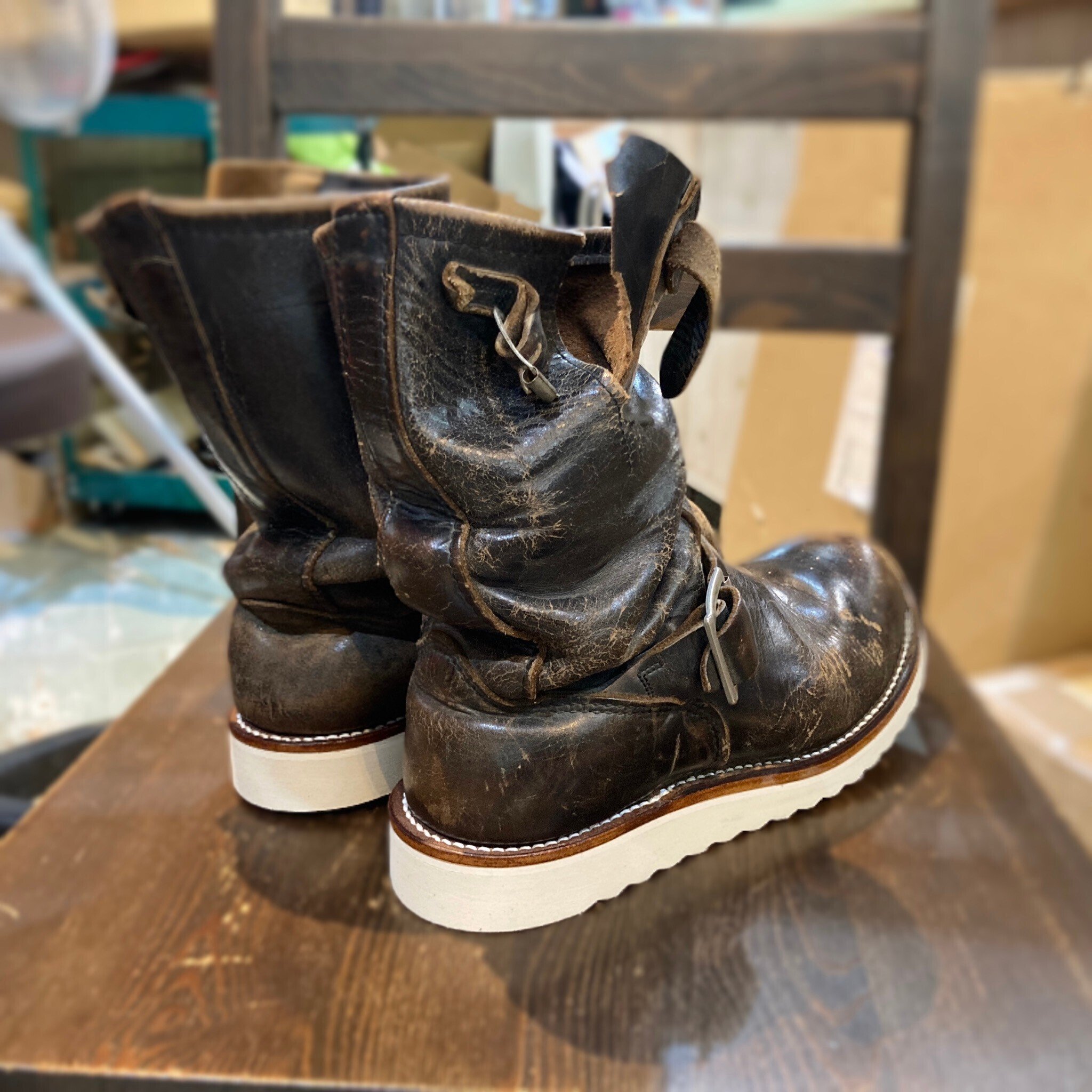 ソールカスタム】Red Wing #2268 PT91 茶芯エンジニア|CREA ソールカスタム】Red Wing #2268 PT91 茶芯エンジニア|CREA