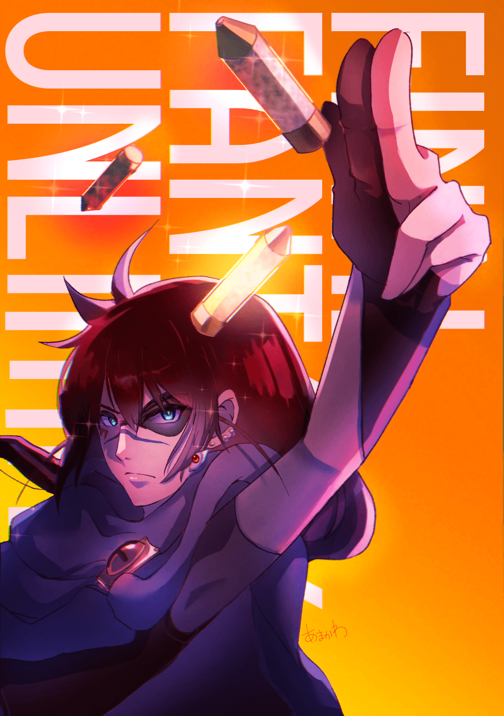 ファンタジー風アニメキャラクターイラスト ファンタジー風剣士ラフ - 八多友の絵