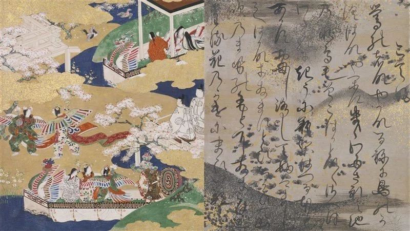 源氏絵巻　胡蝶 Genji 源氏 物語 胡蝶 胡蝶