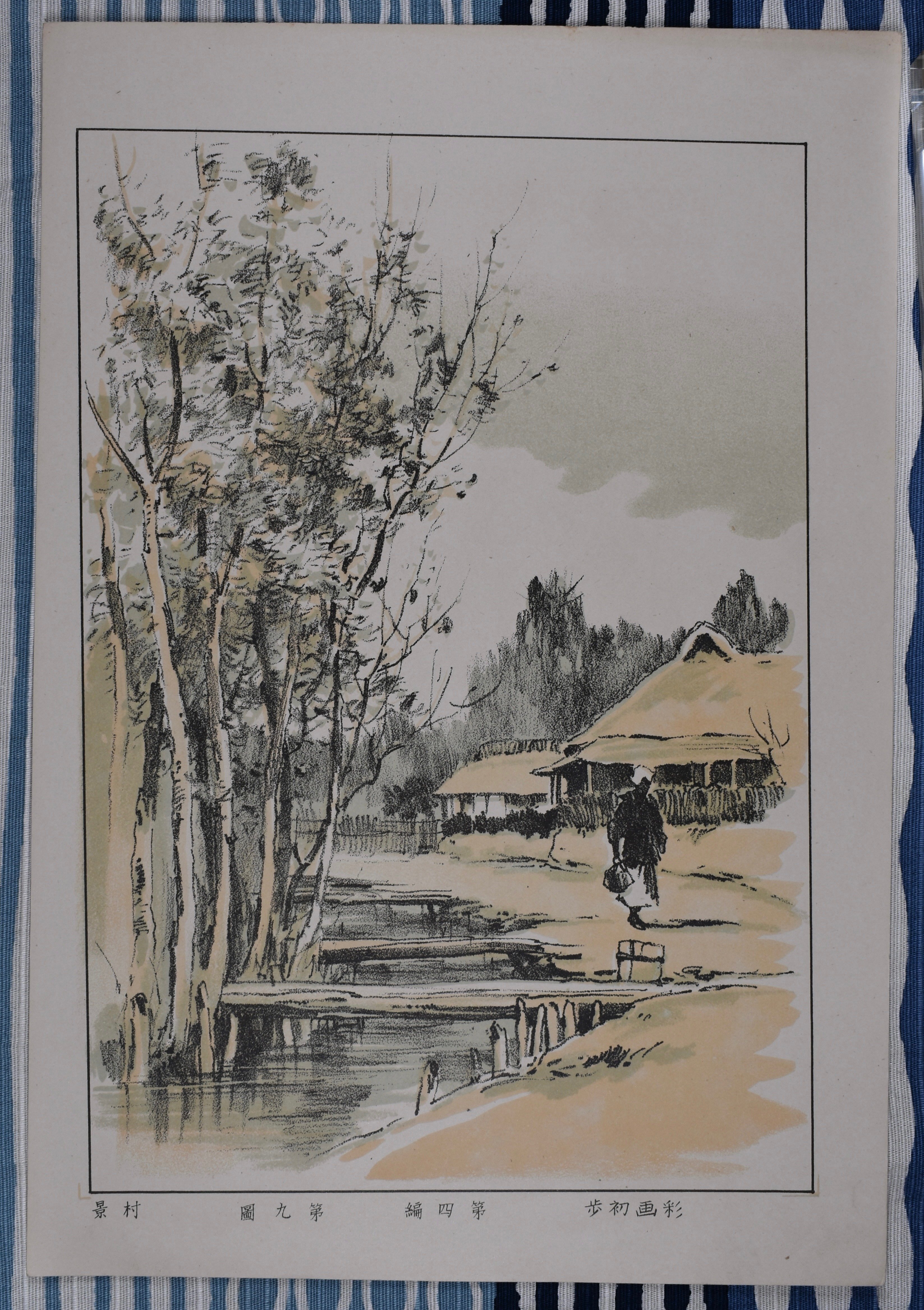 浅井忠 編輯『中等教育彩画初歩 第四編』（下）｜表現急行の人