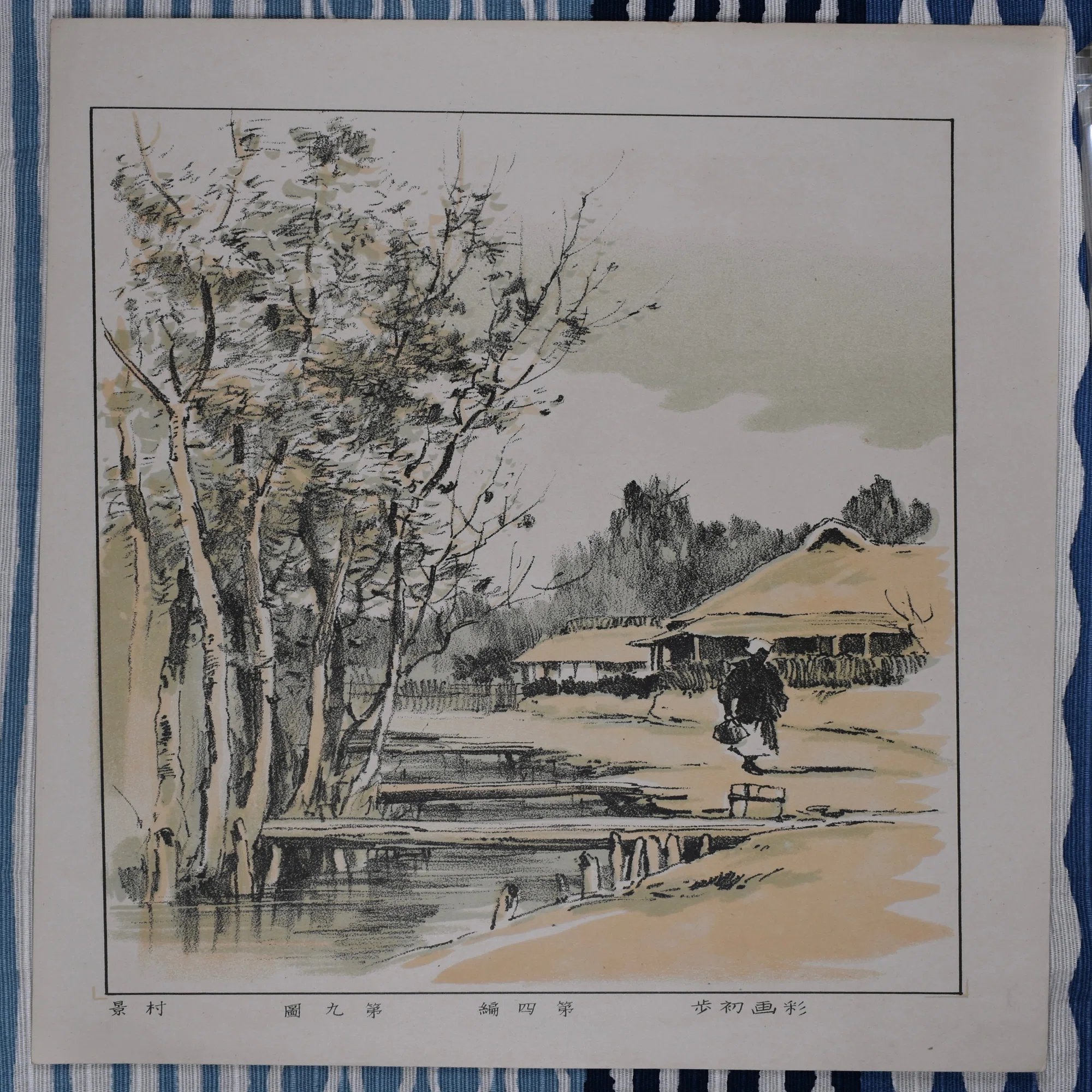 浅井忠 編輯『中等教育彩画初歩 第四編』（下）｜表現急行の人