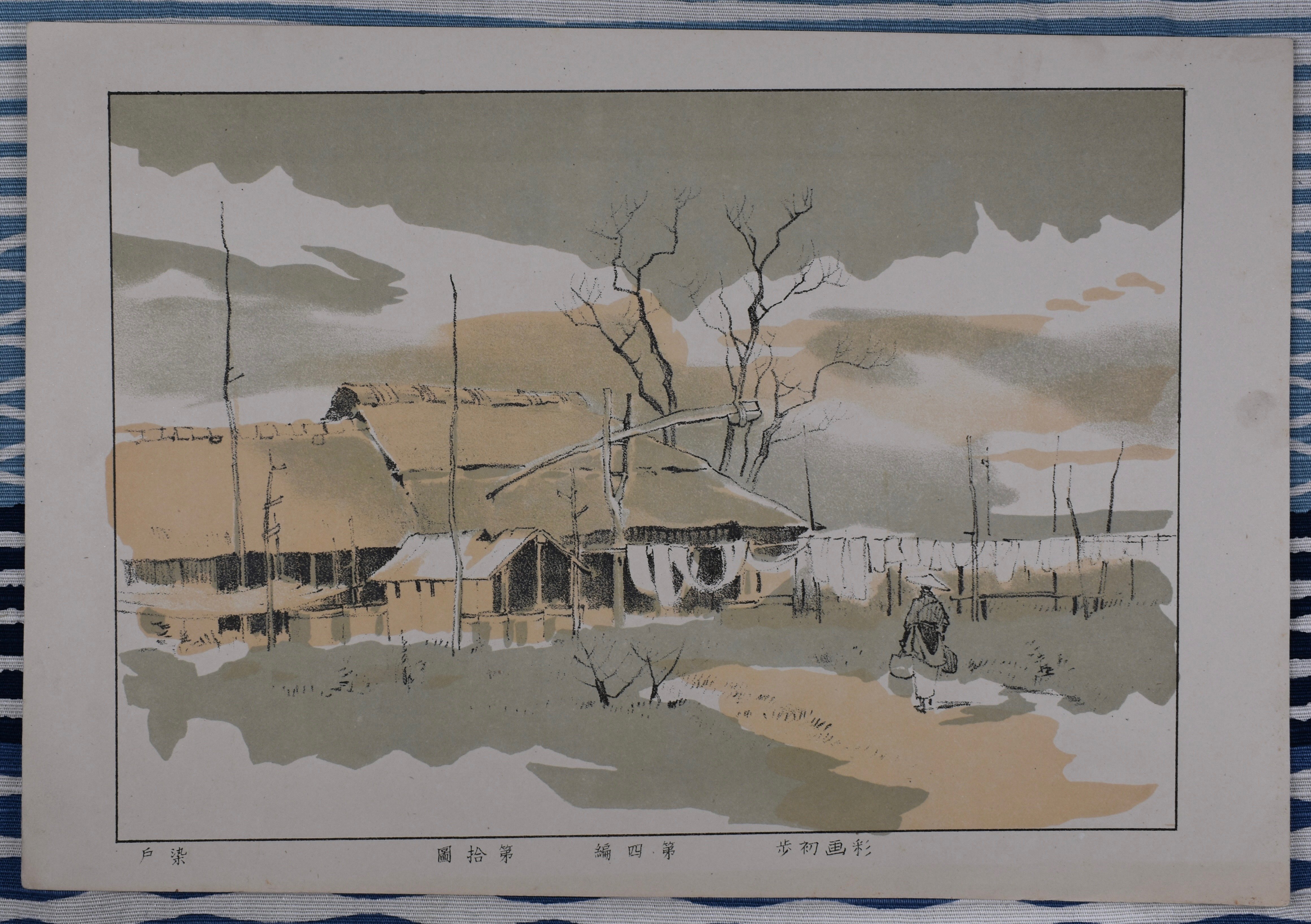 浅井忠 編輯『中等教育彩画初歩 第四編』（下）｜表現急行の人