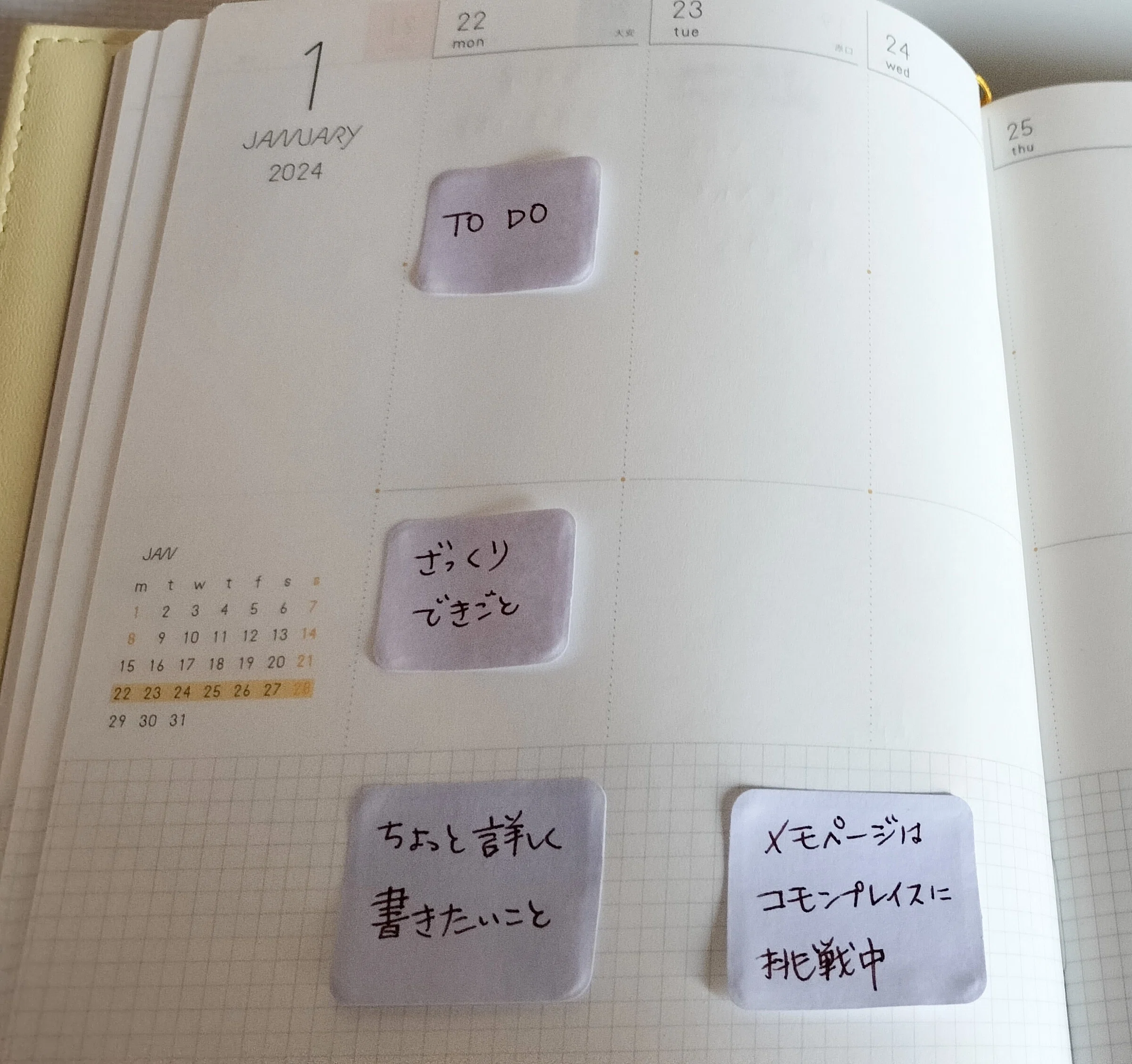 2024年、手帳4冊の使い分け｜侑季