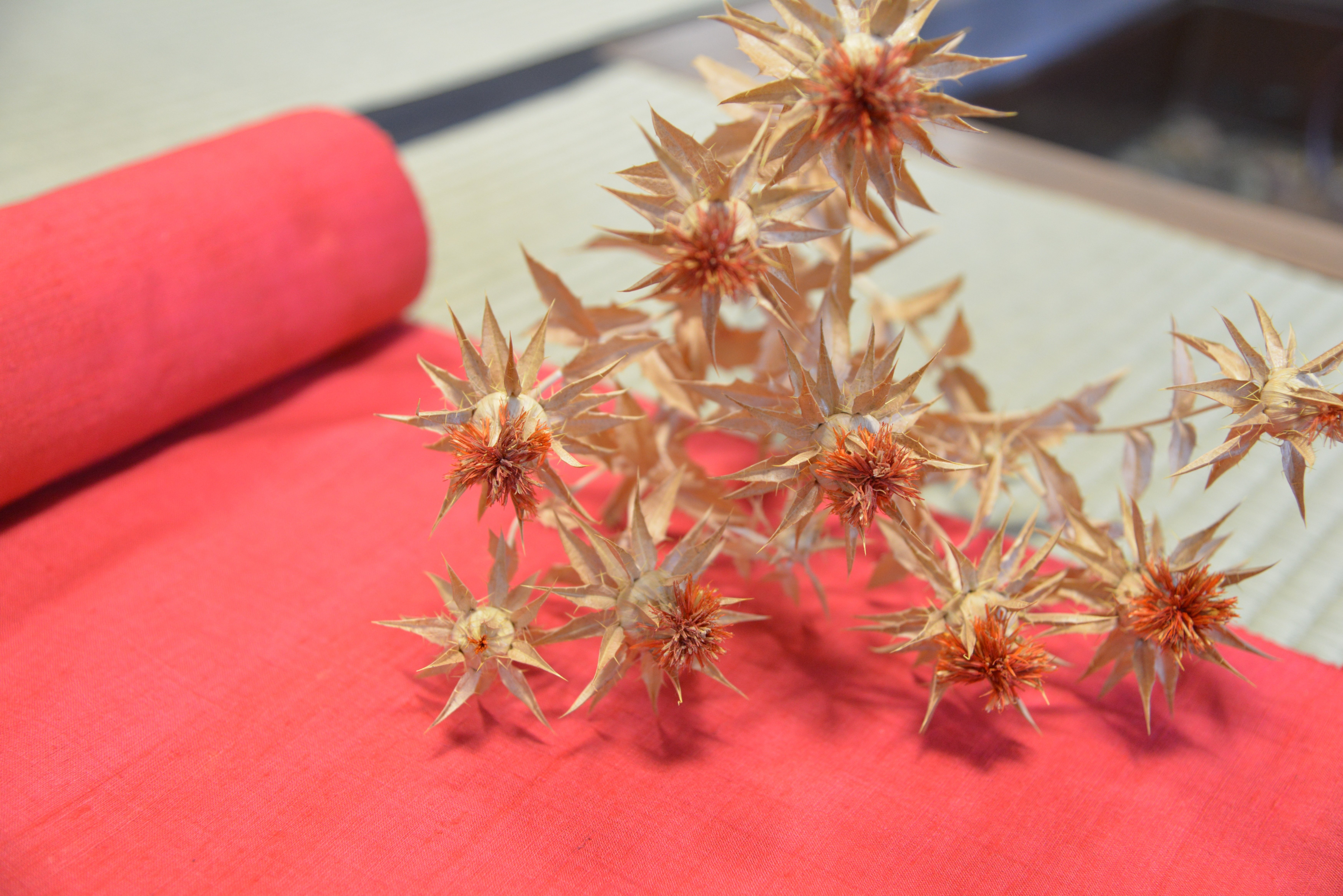 紅花紬 山形県｜石崎功（きもの研究家）