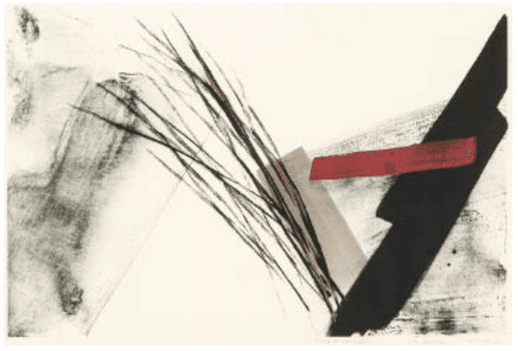 篠田桃紅】 版画/リトグラフに手彩 「YUME NO UKIHASHI」査定