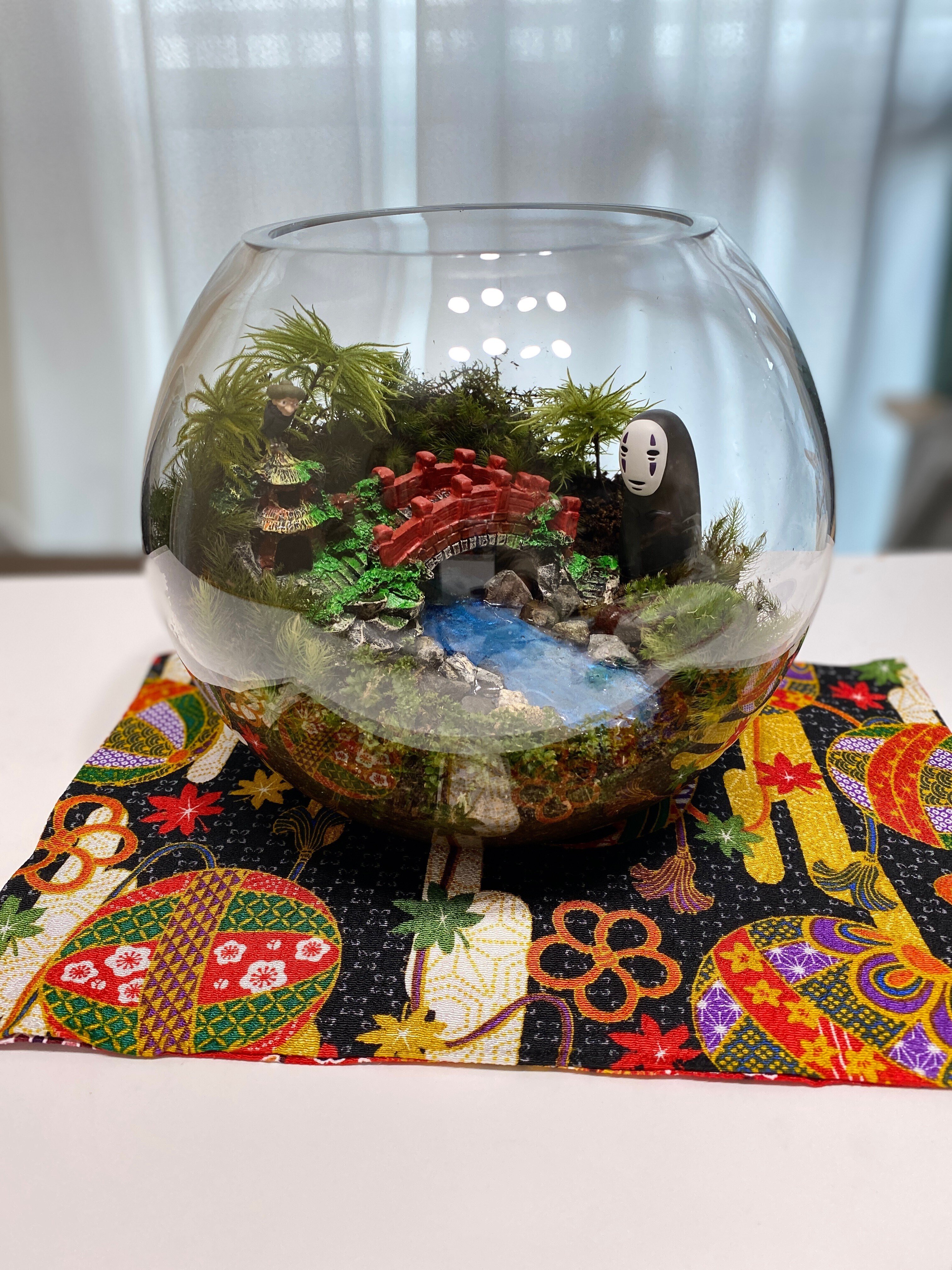 苔テラリウム 15cm GEX製キューブ水槽 こだま フィギュア付き 完成品】苔テラリウム 15cm GEX 水槽 こだまの森 フィギュア付き 楽天