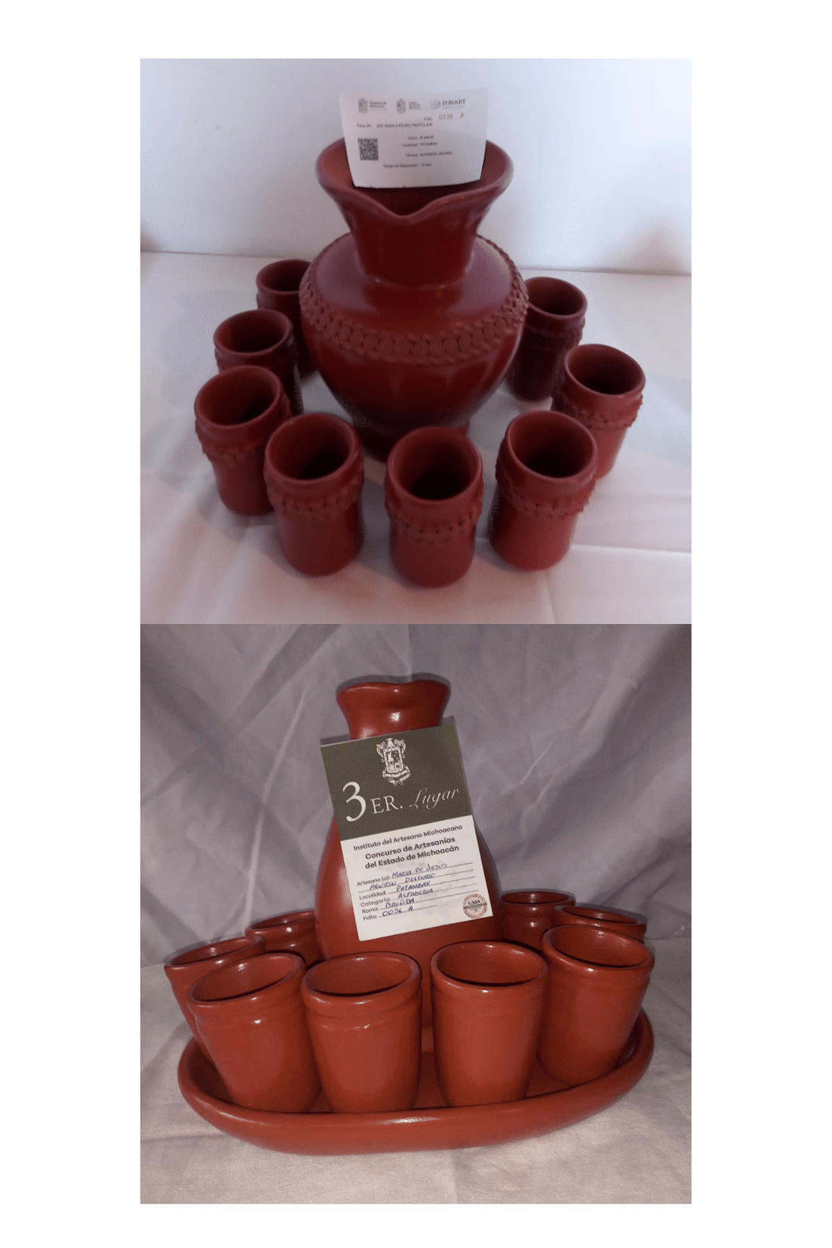 ミチョアカン・サモラよりプレぺチャ伝統の壺、水差し、カップ｜河辺