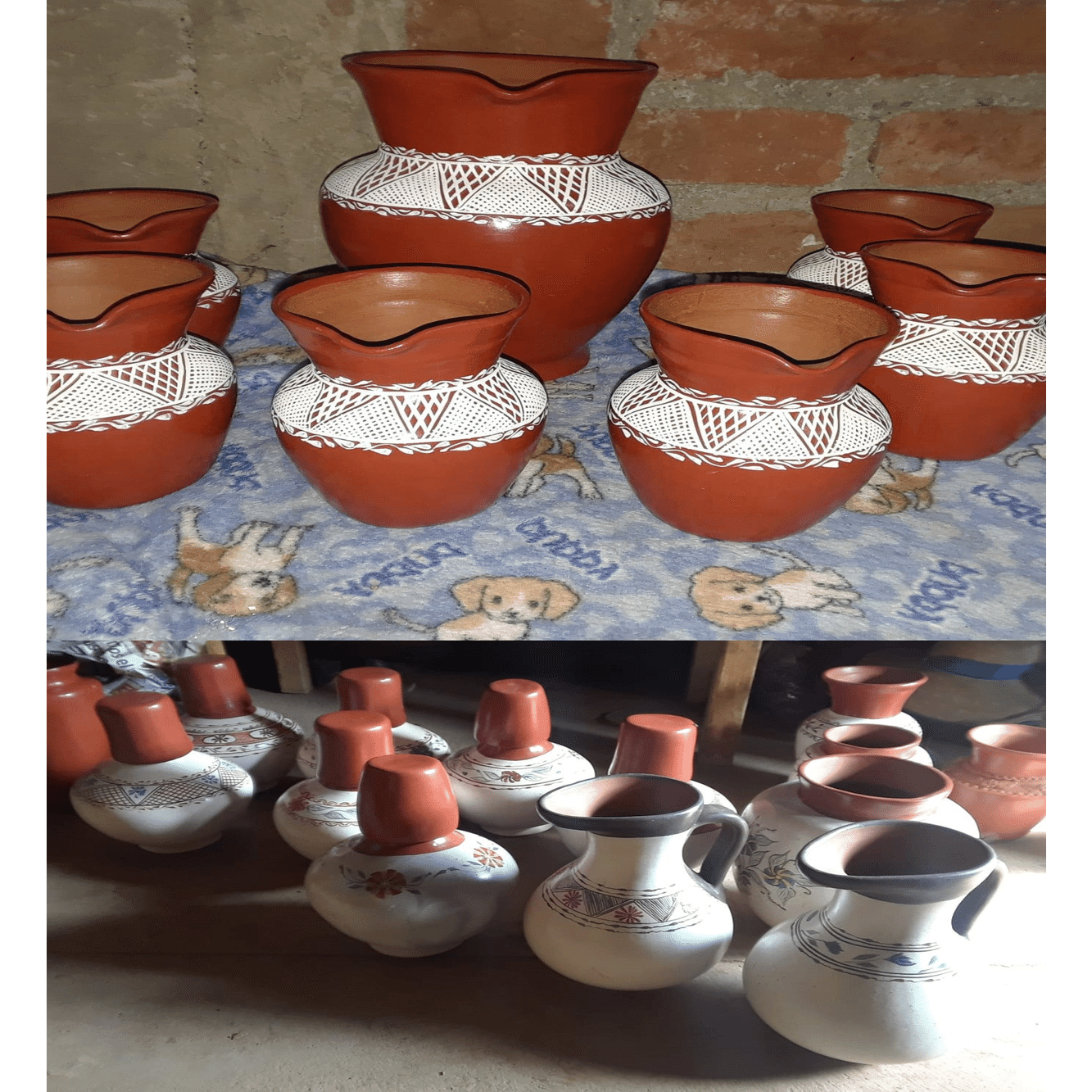 ミチョアカン・サモラよりプレぺチャ伝統の壺、水差し、カップ｜河辺