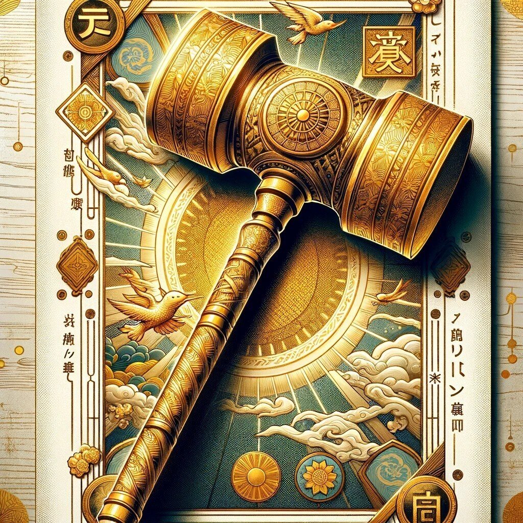 縁起物を集めた】幸運づくしの純金色のカードはいかがでしょうか 縁起物を集めた】幸運づくしの純金色のカードはいかがでしょうか