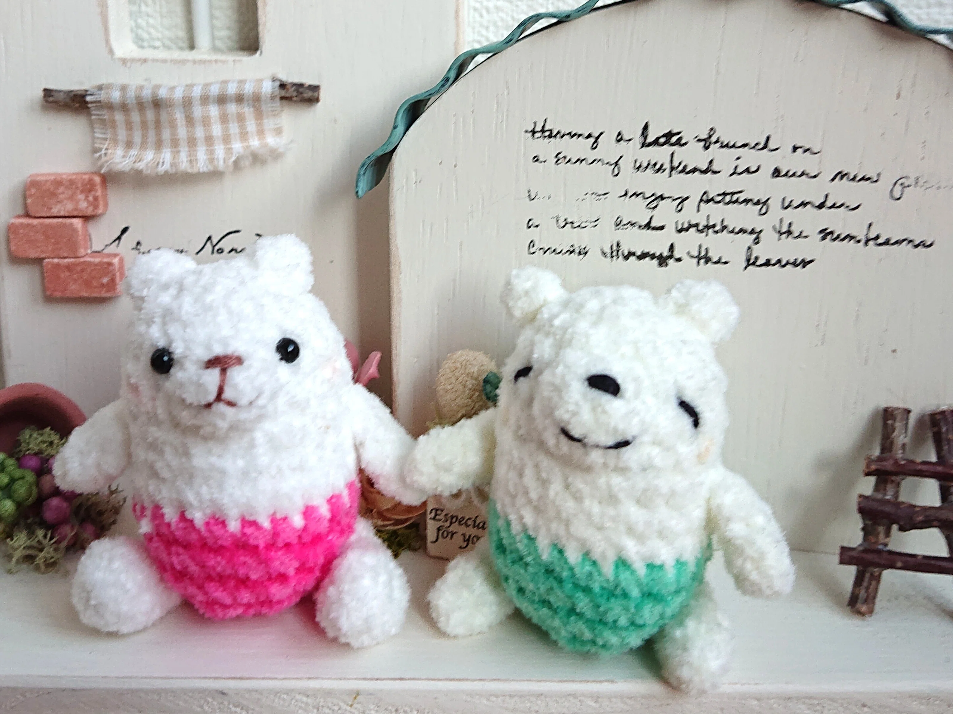 あみぐるみ ひなた🐰&しろくまちゃん🐻の 『あみぐるみ情報局