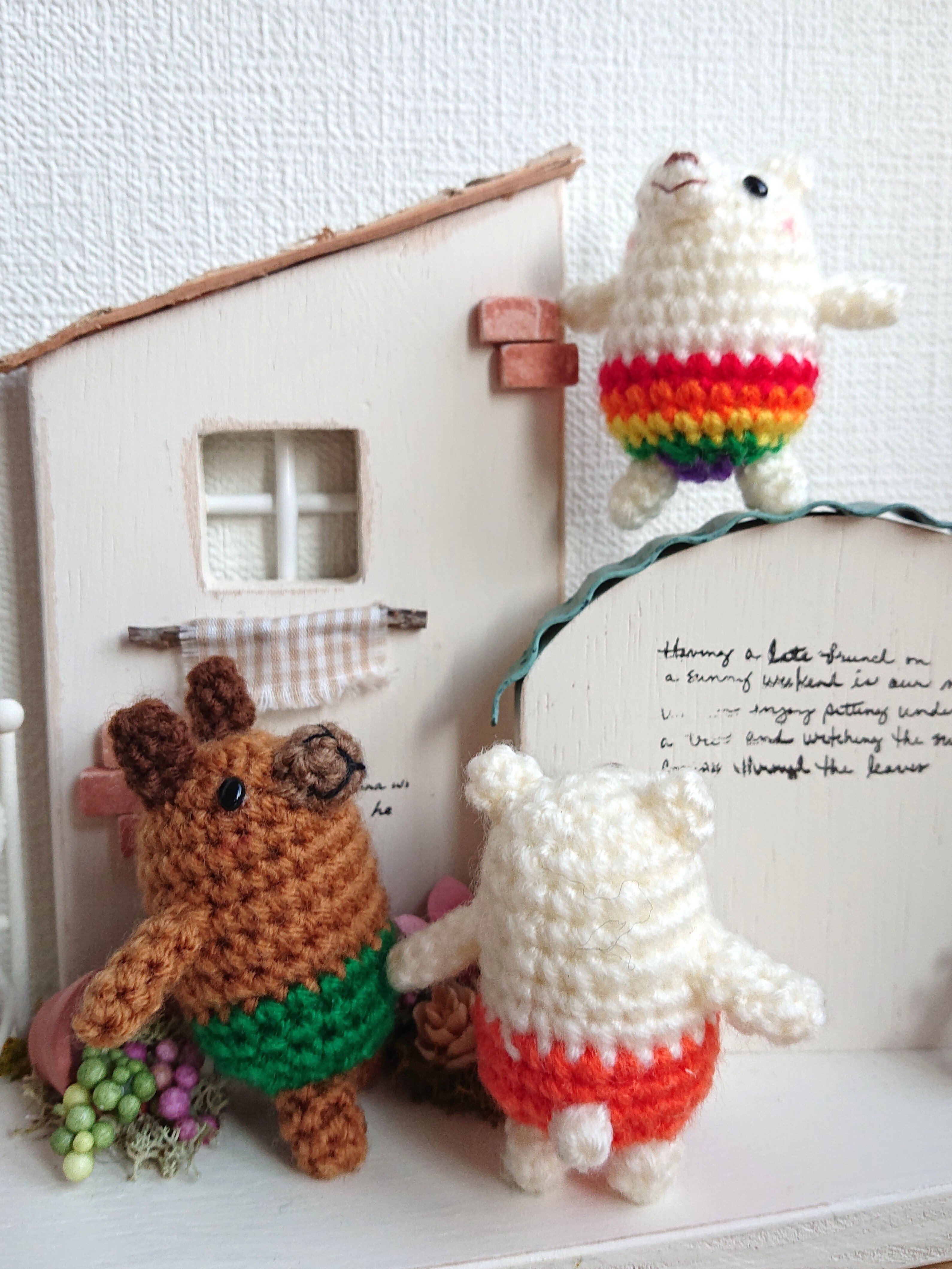 あみぐるみ ひなた🐰&しろくまちゃん🐻の 『あみぐるみ情報局