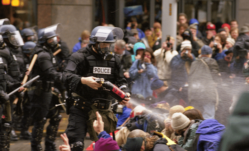 1999年シアトルにおけるWTO交渉時の反対運動