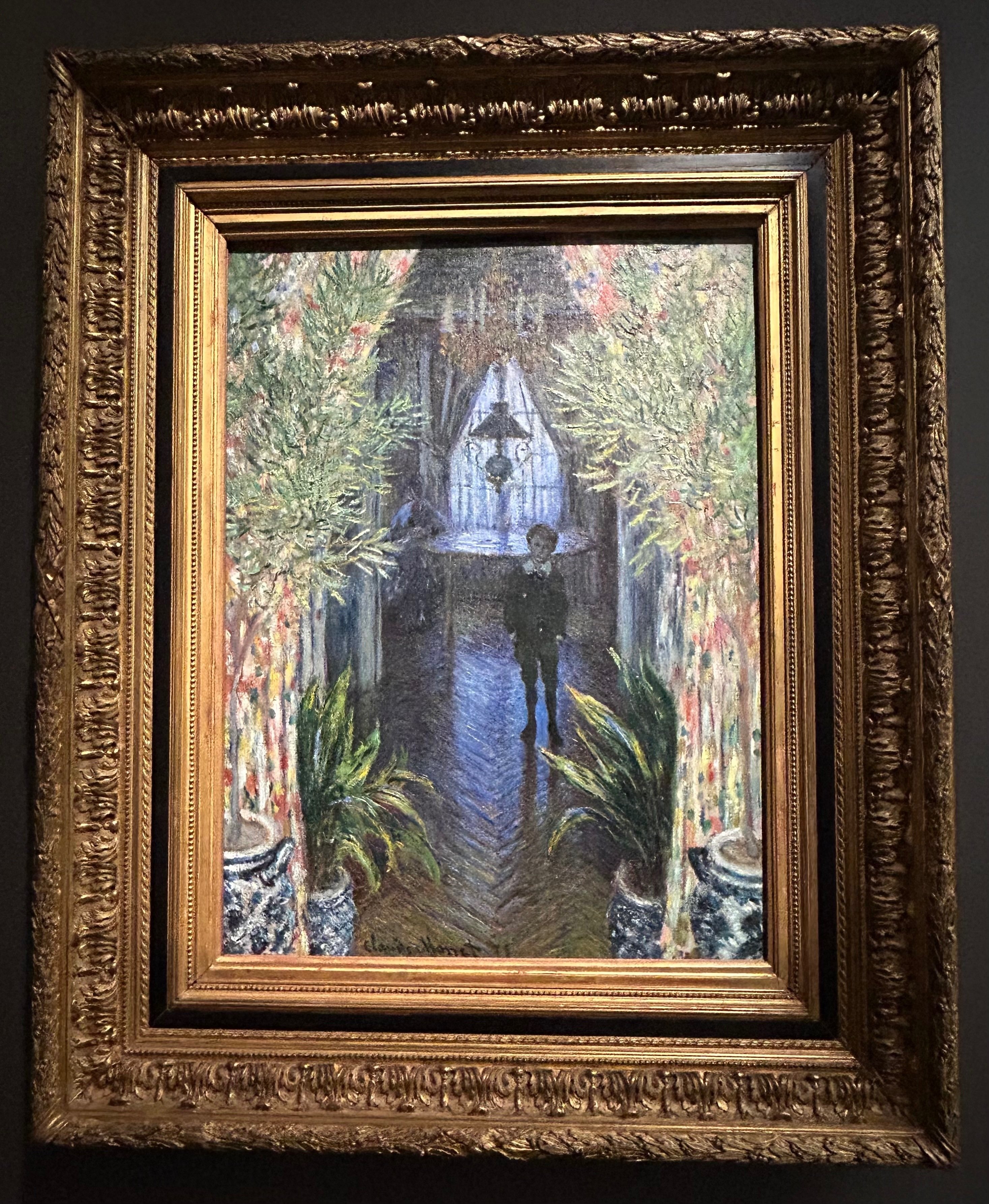 模写】 クロード・モネ 額付き 肉筆 油彩 ペーパー 紙 オルセー