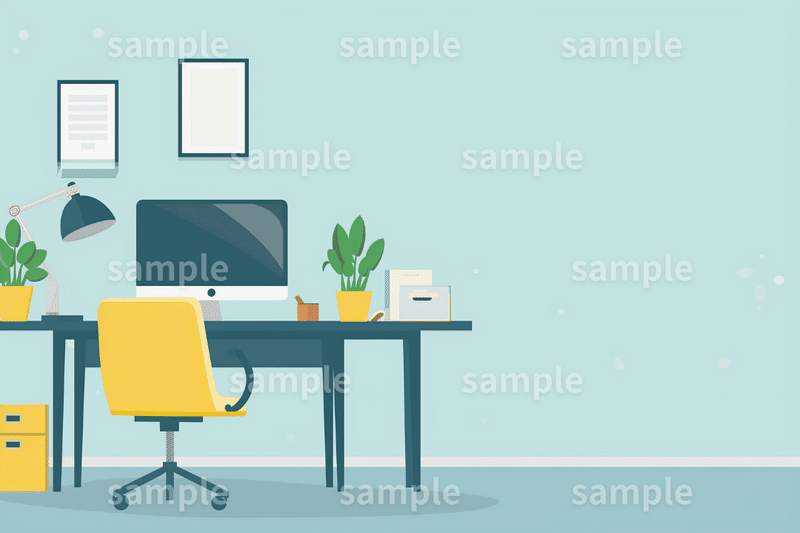 【PSD】「オフィス・部屋のイラスト」フリー素材3枚セット｜アイキャッチ・サムネイル・ビジネスシーンの背景画像に｜FREE