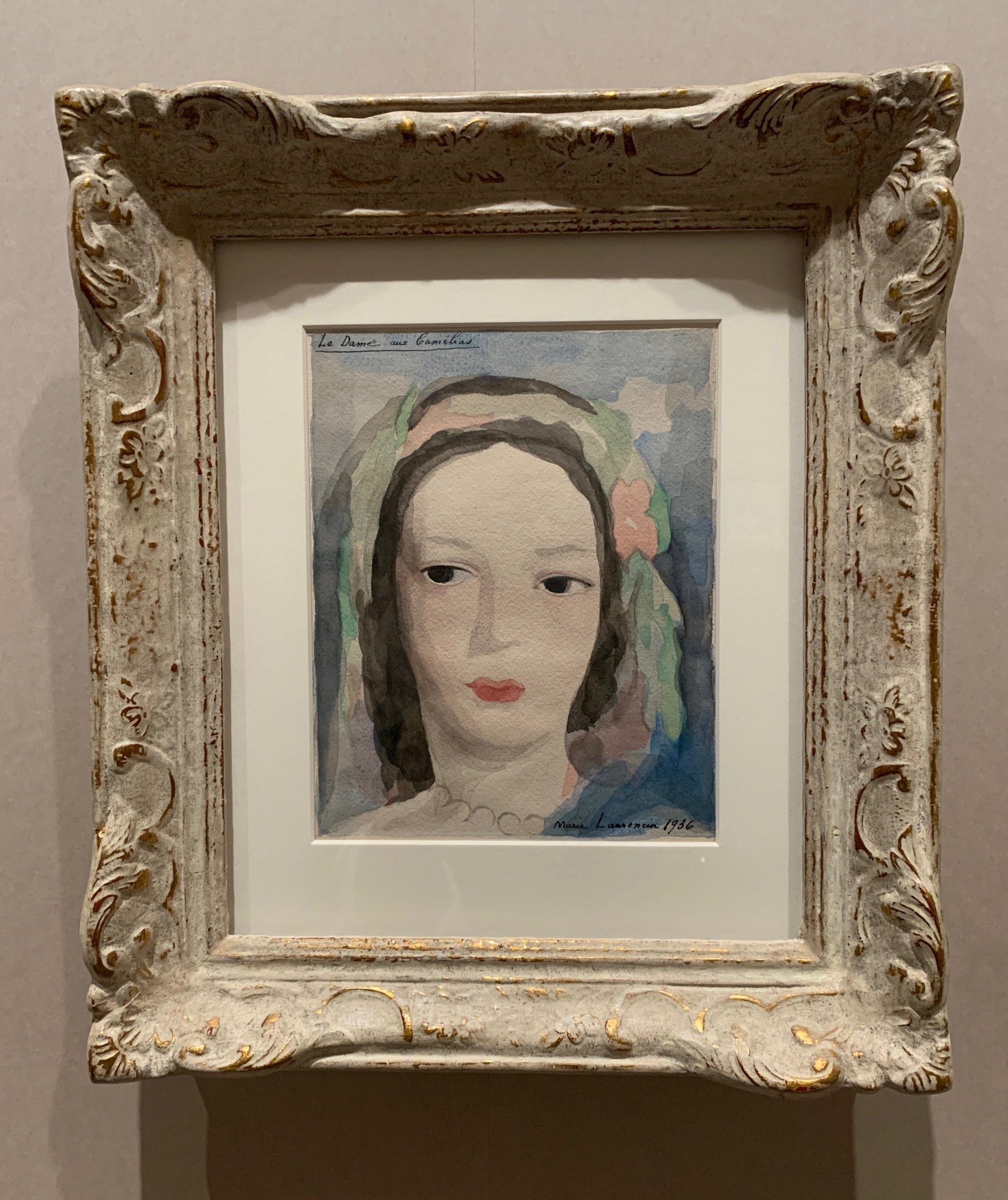 マリー・ローランサン、女の顔、希少画集より、 新品額付 マリー・ローランサンの描く絵には鼻がない？アーティゾン美術館