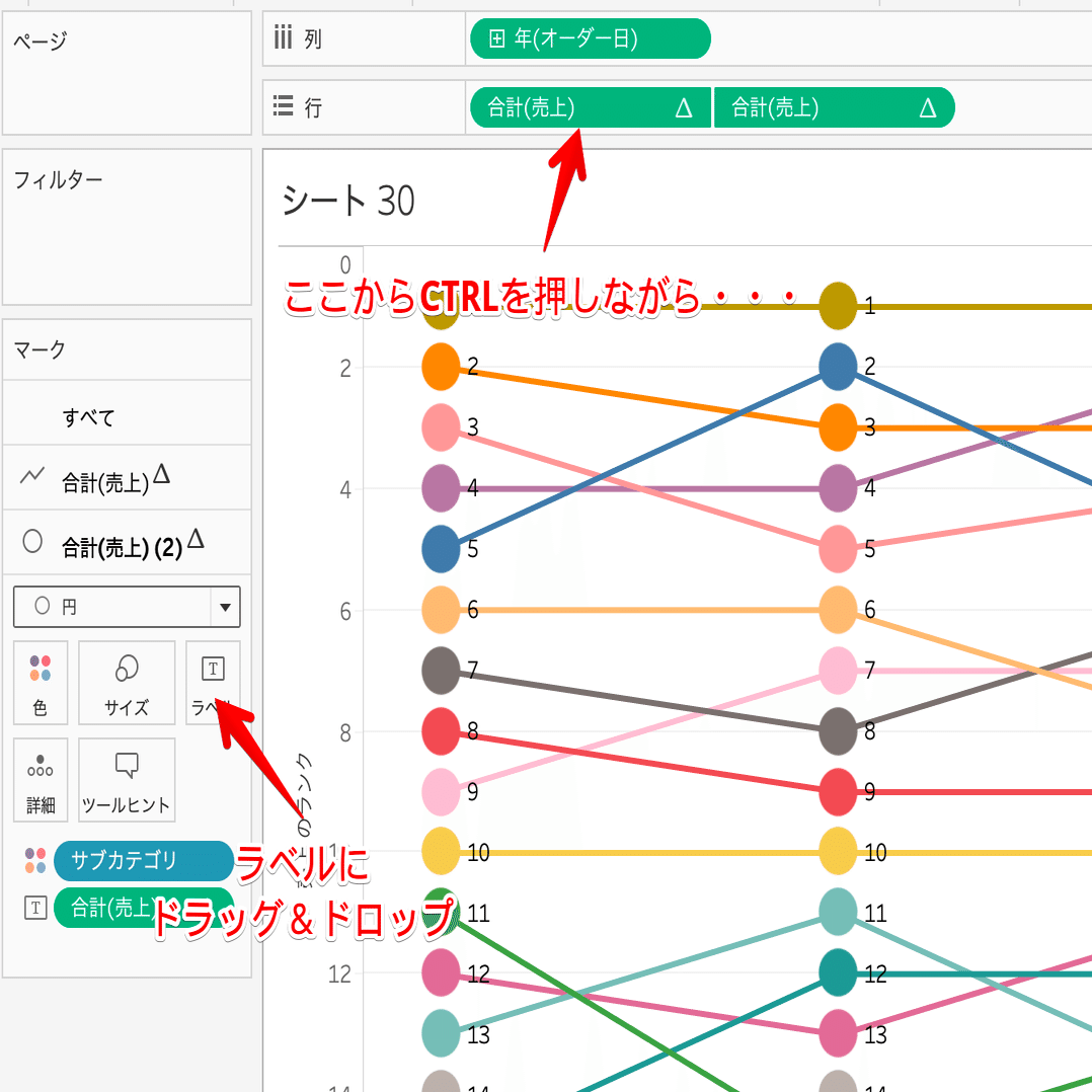 ランクチャートの作り方[Tableau]Ord9｜りゅうじ