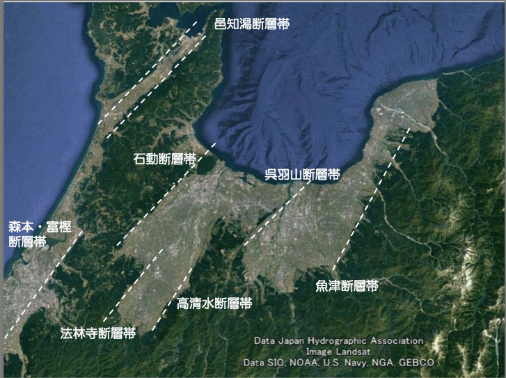 震度7クラスの懸念（福岡、熊本、佐渡島：新潟は大津波の懸念