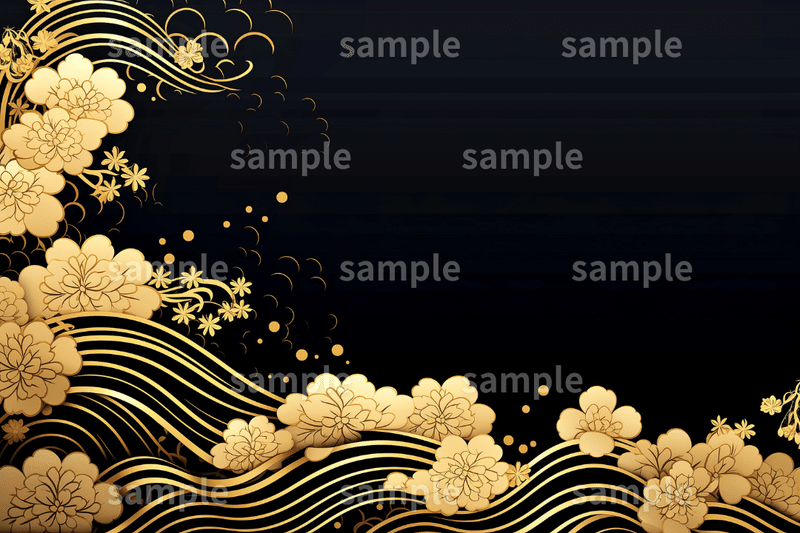 【1点限定】「金の和柄背景」フリー素材3枚セット｜名刺デザイン・アイキャッチ・ポストカード・イメージ画像に｜FREE