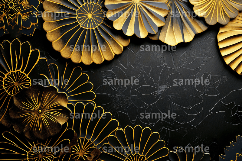 【1点限定】「金の和柄背景」フリー素材3枚セット｜名刺デザイン・アイキャッチ・ポストカード・イメージ画像に｜FREE
