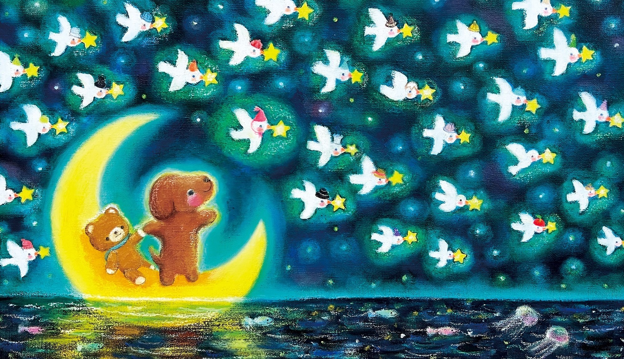 2月13日-19日｜おかもとあお個展「月の舟と星はこびのことりたち