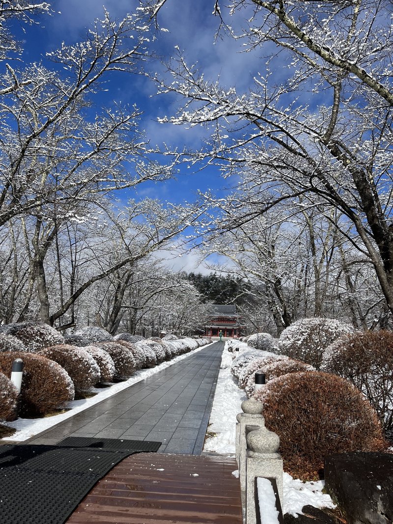 エルハウスでは「家にいながら信州の素晴らしい景色を感じていただこう」と、社員が撮影した信州の風景写真を、日々ＳＮＳにアップしています。今日は「冬の聖光寺」です。素敵な写真には、ストレスを軽減する働きもあるみたいですよ。よい一日を！