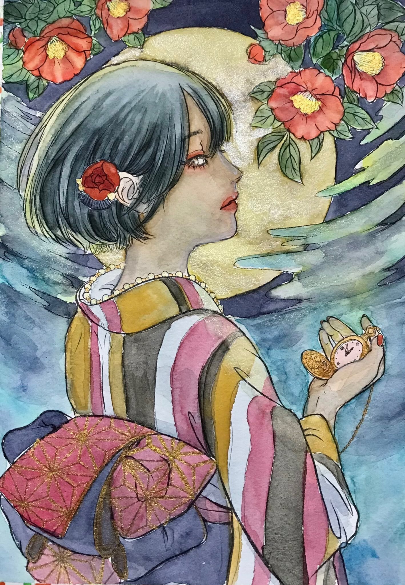 kaiteki ART 水彩塗り絵BOOK(塗り絵記録6、7、8)｜えいみ