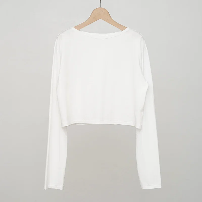 AURALEE / オーラリー | 2023SS | ORGANIC COTTON HIGH GAUGE JERSEY BOAT NECK L/S TEE ボートネック クロップド Tシャツ | 1 | ブラウン | レディース AURALEE ORGANIC COTTON HIGH GAUGE JERSEY BOAT NECK L/S TEE – Chum!