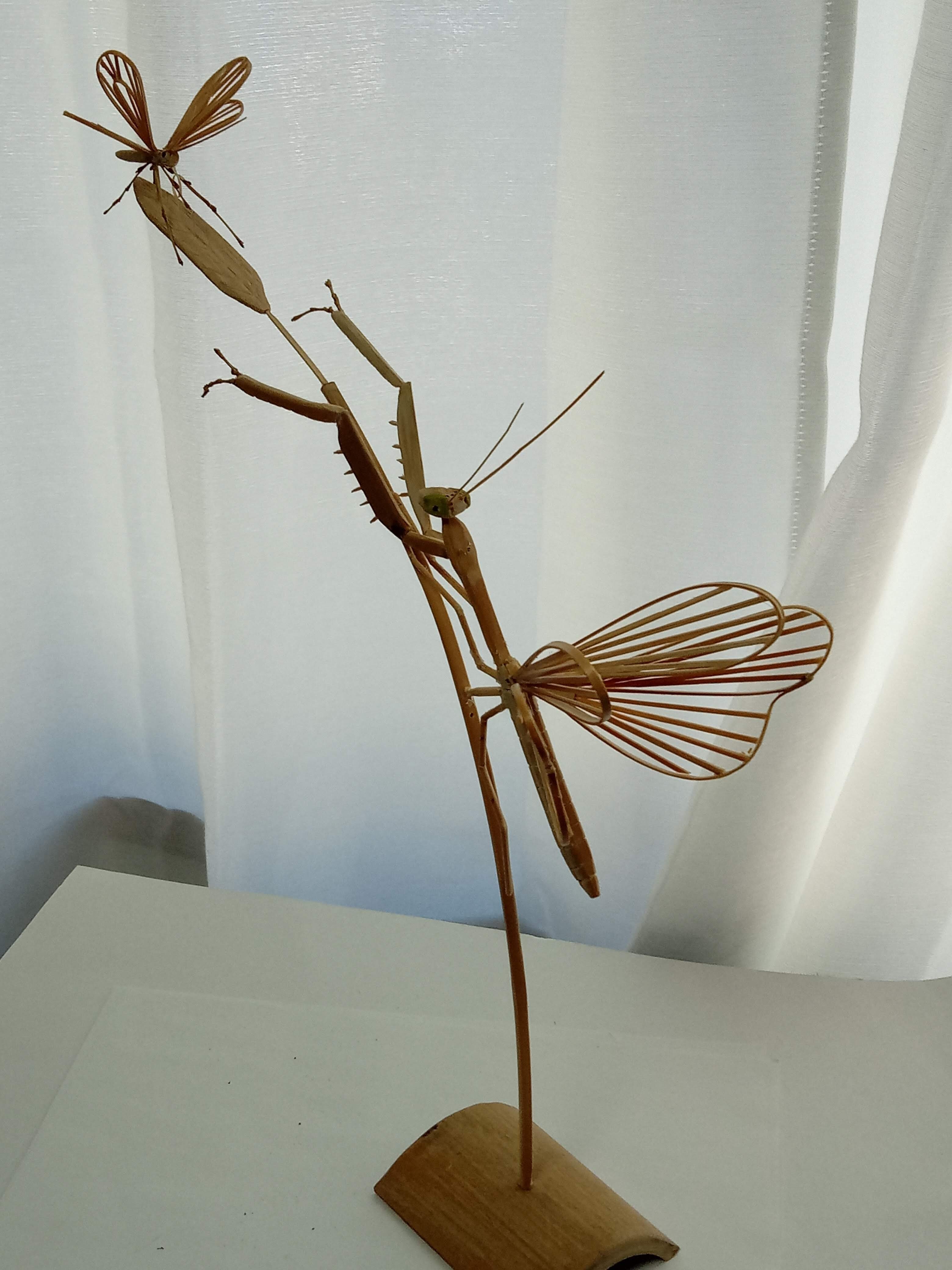 竹細工昆虫 カマキリ｜静岡じいじの手作り