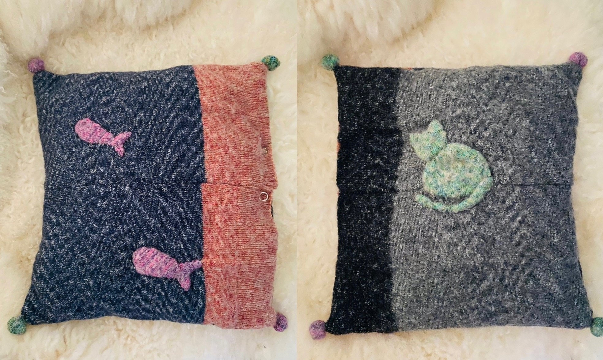 わたしのはなし：靴下からクッション｜ki ka