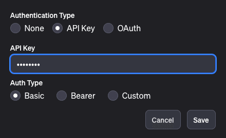 Authentication Type: API Key | API Key: DEMO_KEY | Auth Type: Basic